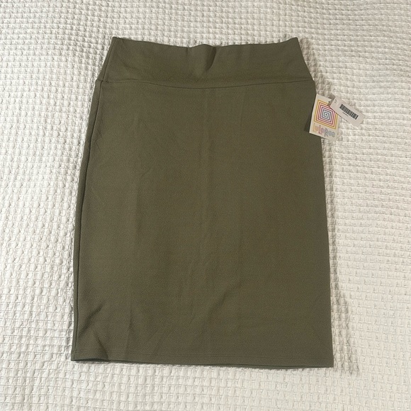 LuLaRoe Women’s Cassie Pencil Skirt/Size: L /Color: Moss Green (NWT) - Picture 1 of 7